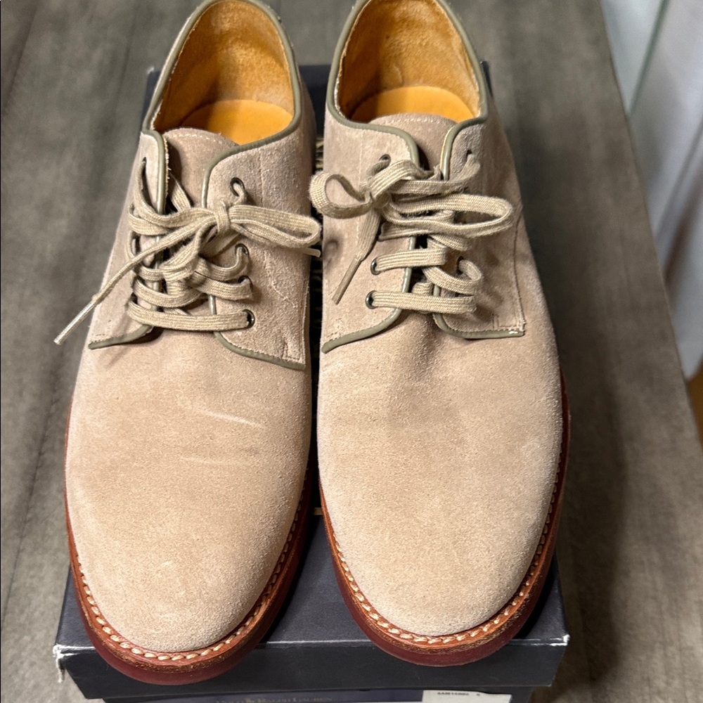 Ralph Lauren Beige Suede Oxfords